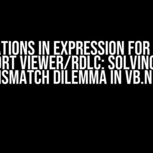 Calculations in Expression for Value in Report Viewer/Rdlc: Solving the Mismatch Dilemma in VB.NET