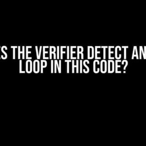 Why Does the Verifier Detect an Infinite Loop in This Code?